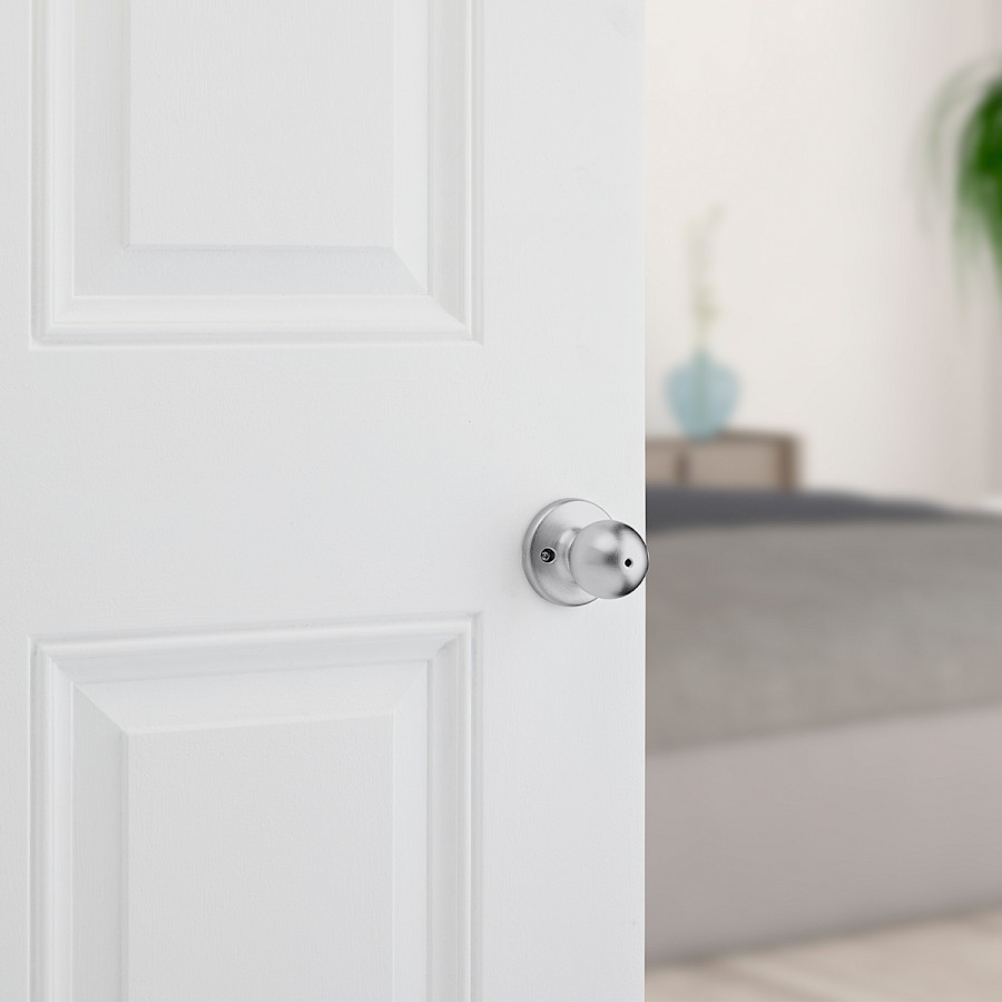 Cerradura Pomo Polo Privacidad Cromo Satinado