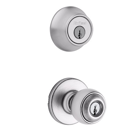 Cerradura Pomo Polo Knob & SGL CYL & Entry Cromo Satinado
