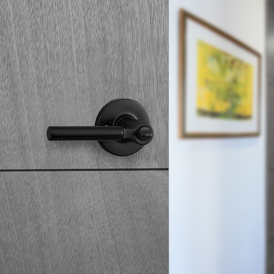 Cerradura Manija Rimini Privacidad Hierro Negro