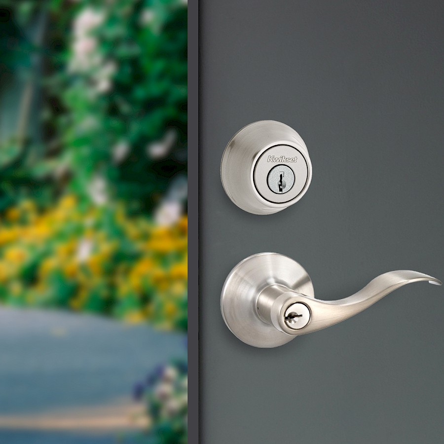 Cerradura Combo Queen Cilindro Sencillo Níquel Satinado