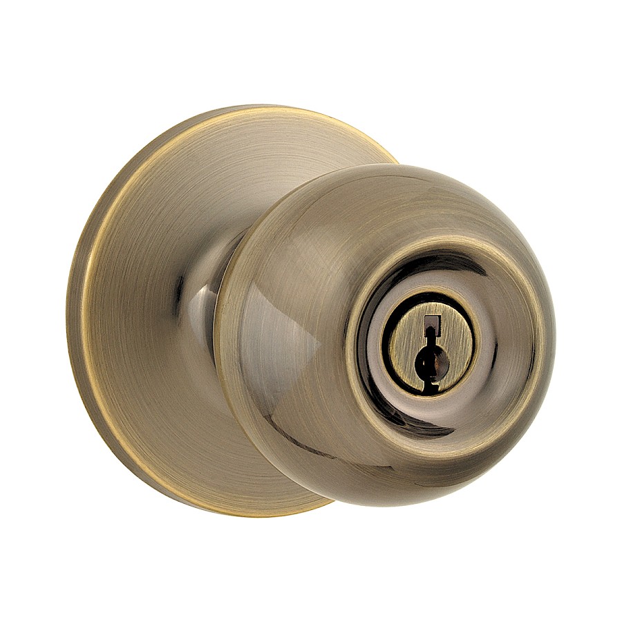 Cerradura Pomo Bala Entrada Latón Antiguo