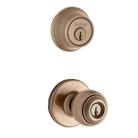 Pomo Polo Knob & SGL CYL & Entry Latón Antiguo