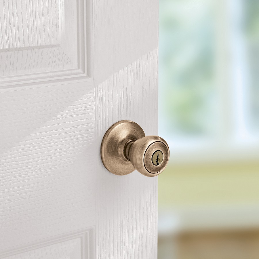 Cerradura Pomo Tylo Entrada Latón Antiguo