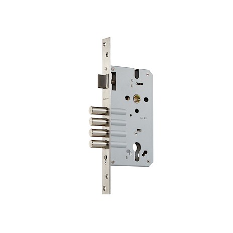 Mortise Palermo Cilindro de 70 mm simple de 60 mm Níquel Satinado