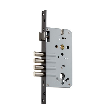 Mortise Palermo Cilindro de 70 mm doble de 60 mm Hierro Negro